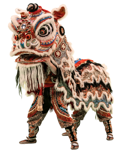 Leon de la danza tradicional china La danza del leon